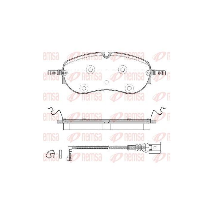 Stabdžių trinkelių rinkinys, diskinis stabdys REMSA 1962.01