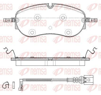 Stabdžių trinkelių rinkinys, diskinis stabdys REMSA 1962.01