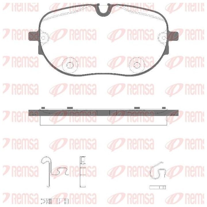 Stabdžių trinkelių rinkinys, diskinis stabdys REMSA 1963.00