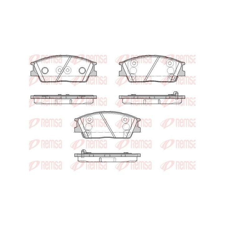 Stabdžių trinkelių rinkinys, diskinis stabdys REMSA 1967.02