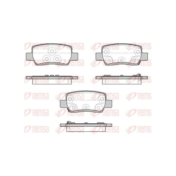 Stabdžių trinkelių rinkinys, diskinis stabdys REMSA 1968.02
