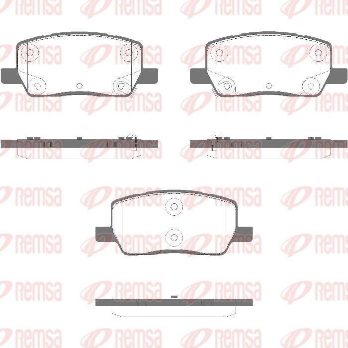 Stabdžių trinkelių rinkinys, diskinis stabdys REMSA 1969.02
