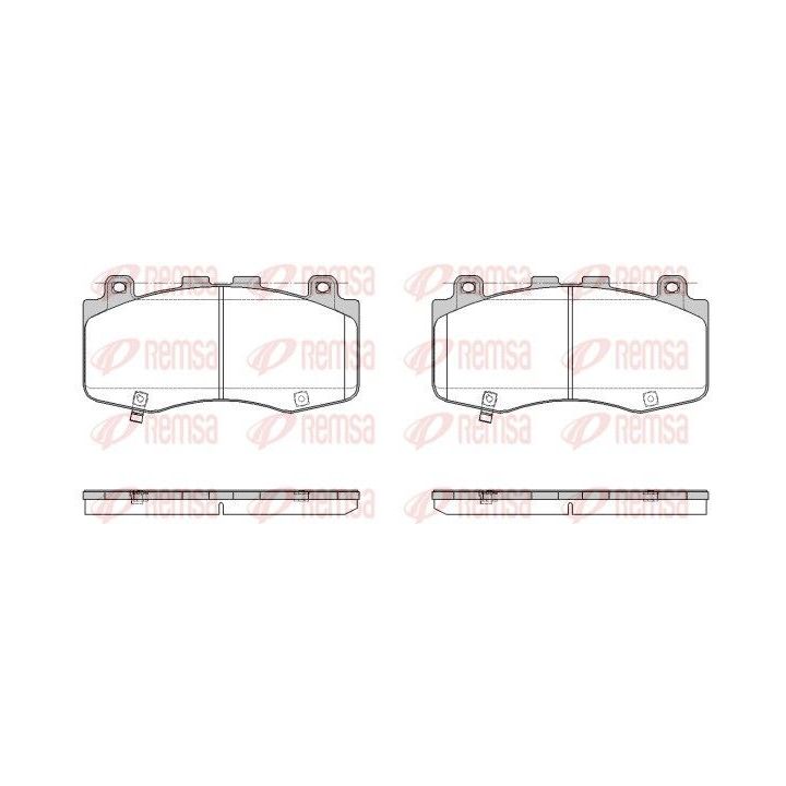 Stabdžių trinkelių rinkinys, diskinis stabdys REMSA 1970.04