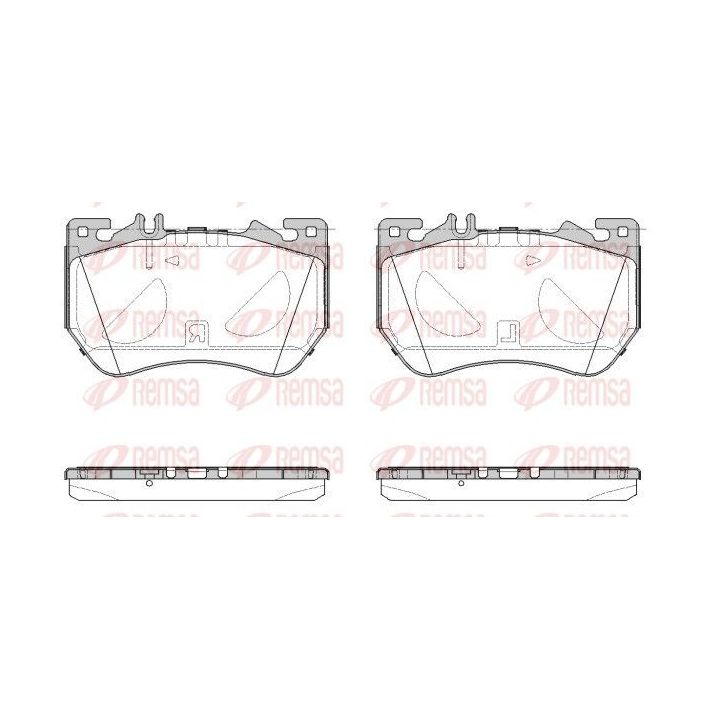 Stabdžių trinkelių rinkinys, diskinis stabdys REMSA 1971.00