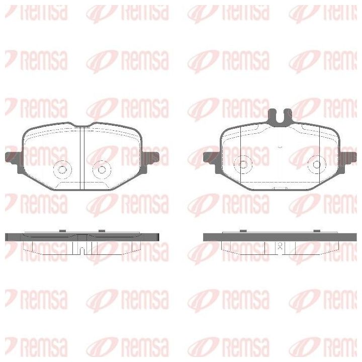 Stabdžių trinkelių rinkinys, diskinis stabdys REMSA 1972.00