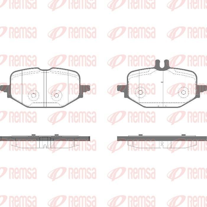 Stabdžių trinkelių rinkinys, diskinis stabdys REMSA 1972.10
