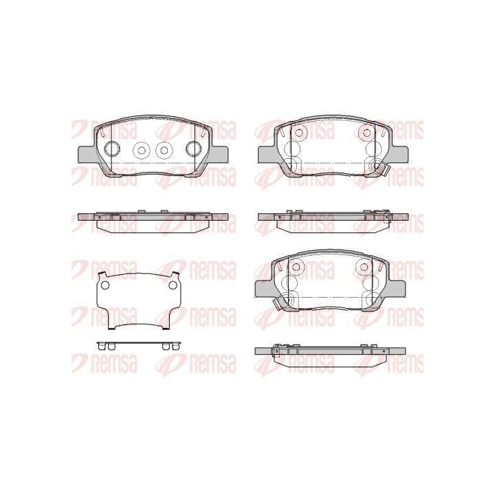 Stabdžių trinkelių rinkinys, diskinis stabdys REMSA 1974.02