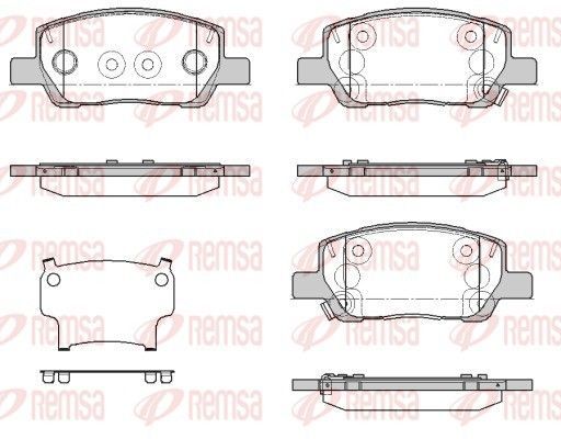 Stabdžių trinkelių rinkinys, diskinis stabdys REMSA 1974.02