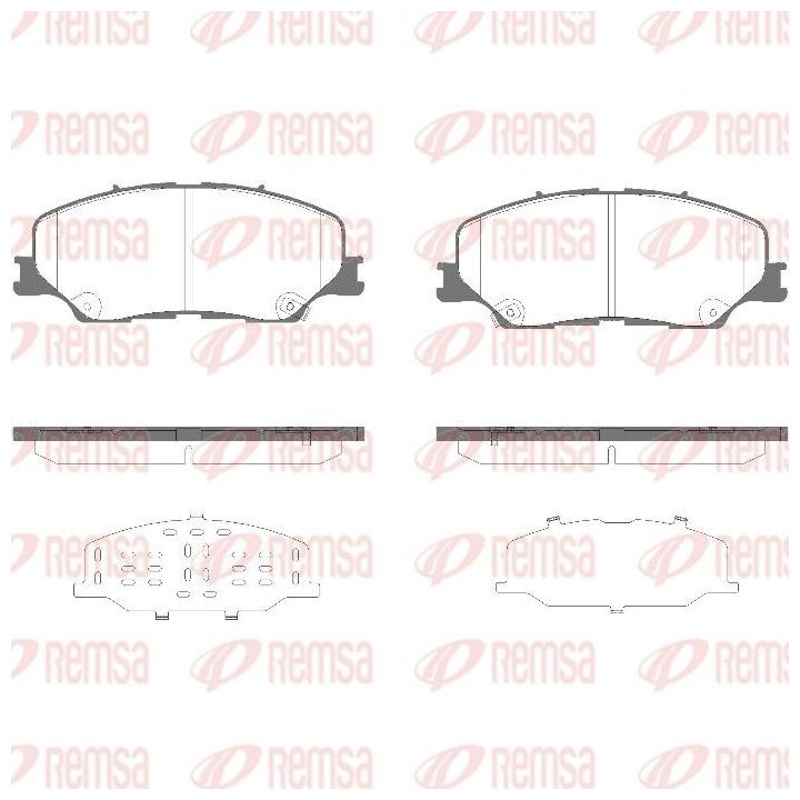 Stabdžių trinkelių rinkinys, diskinis stabdys REMSA 1975.04