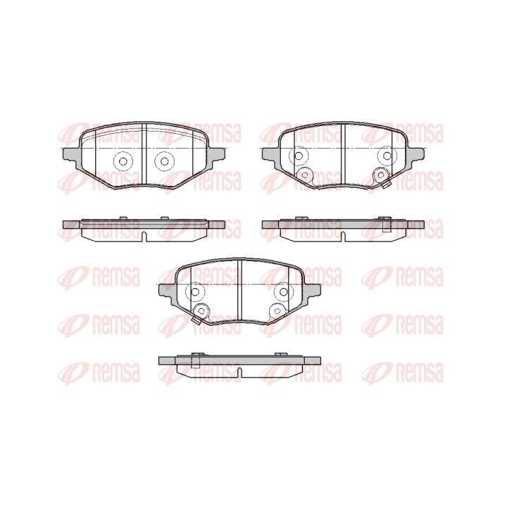 Stabdžių trinkelių rinkinys, diskinis stabdys REMSA 1978.02