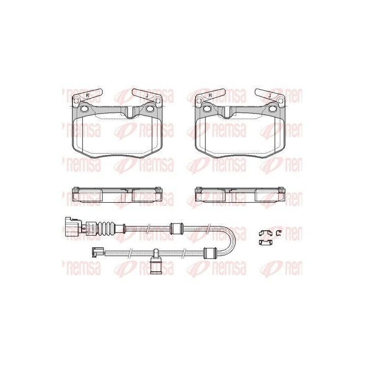 Stabdžių trinkelių rinkinys, diskinis stabdys REMSA 1979.02