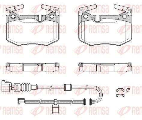 Stabdžių trinkelių rinkinys, diskinis stabdys REMSA 1979.02