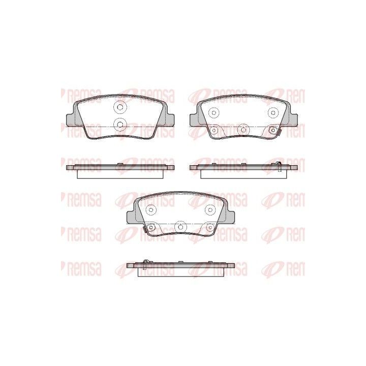 Stabdžių trinkelių rinkinys, diskinis stabdys REMSA 1980.02