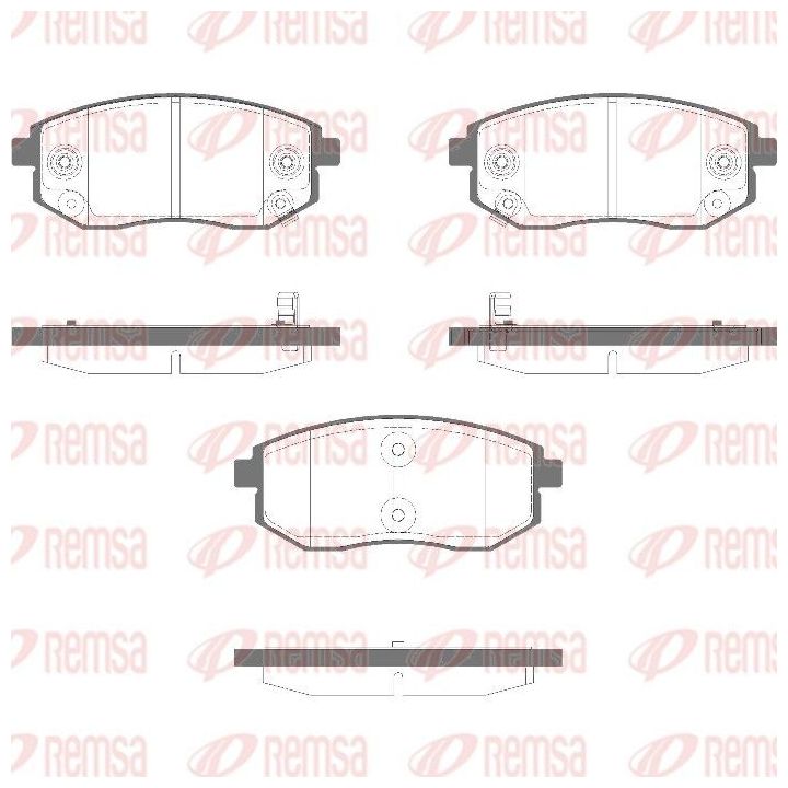 Stabdžių trinkelių rinkinys, diskinis stabdys REMSA 1981.02