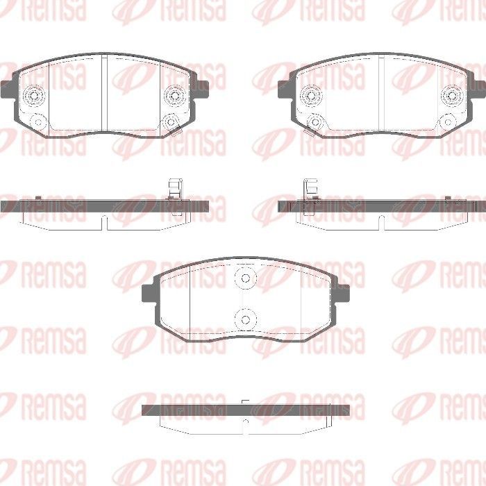 Stabdžių trinkelių rinkinys, diskinis stabdys REMSA 1981.02