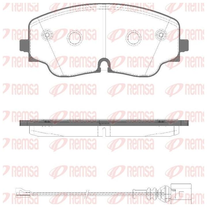 Stabdžių trinkelių rinkinys, diskinis stabdys REMSA 1984.01