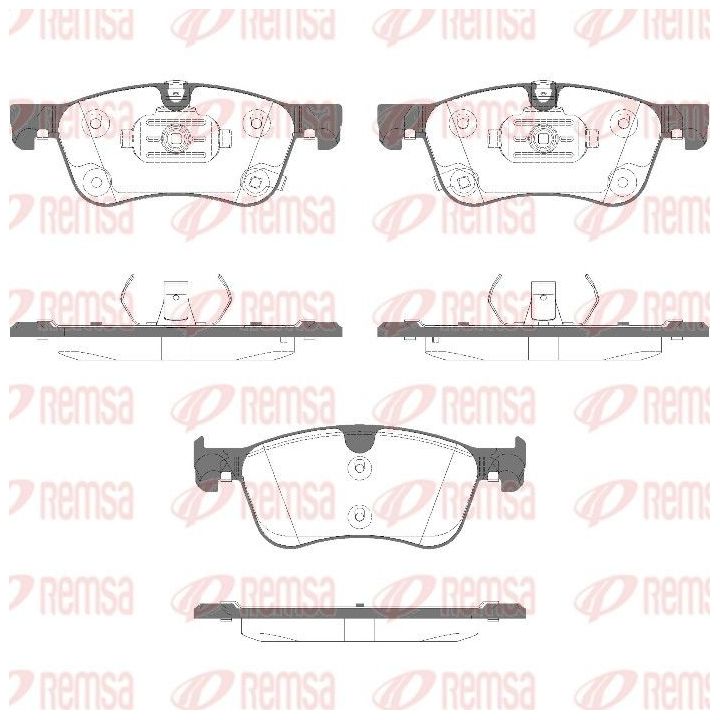 Stabdžių trinkelių rinkinys, diskinis stabdys REMSA 1986.02