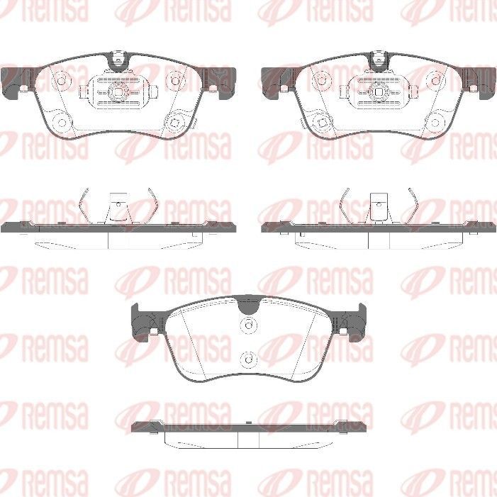 Stabdžių trinkelių rinkinys, diskinis stabdys REMSA 1986.02