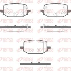 Stabdžių trinkelių rinkinys, diskinis stabdys REMSA 1987.02