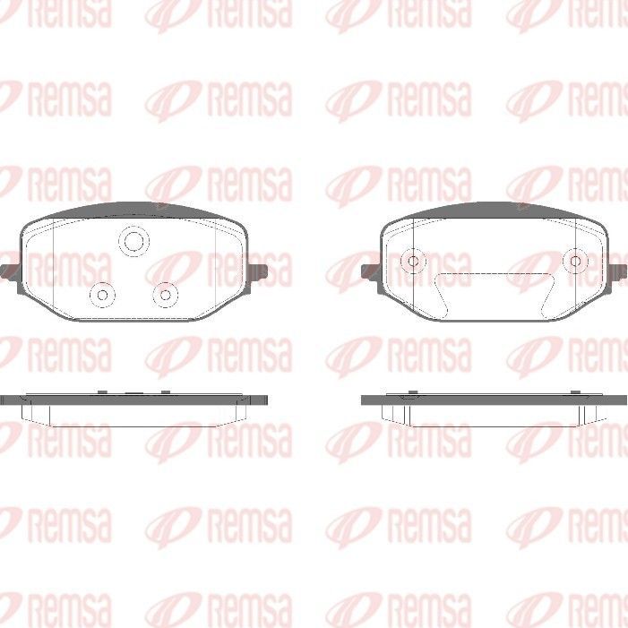 Stabdžių trinkelių rinkinys, diskinis stabdys REMSA 1988.00