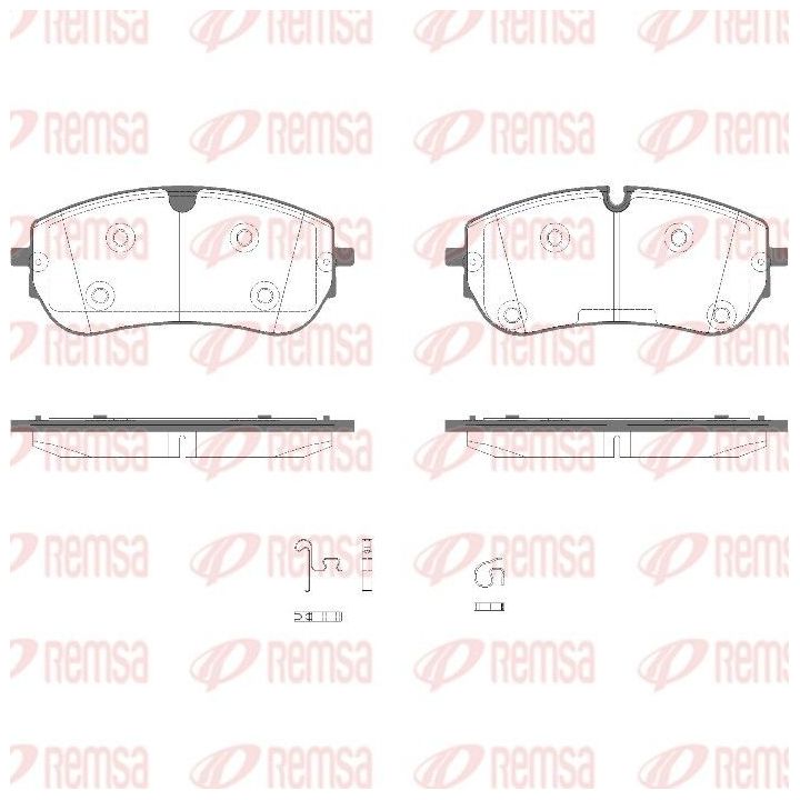 Stabdžių trinkelių rinkinys, diskinis stabdys REMSA 1989.00