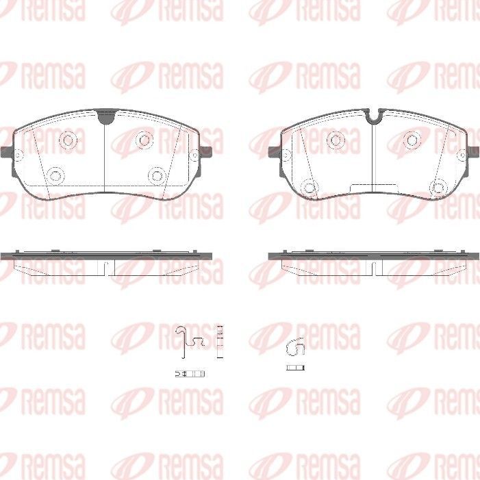 Stabdžių trinkelių rinkinys, diskinis stabdys REMSA 1989.00