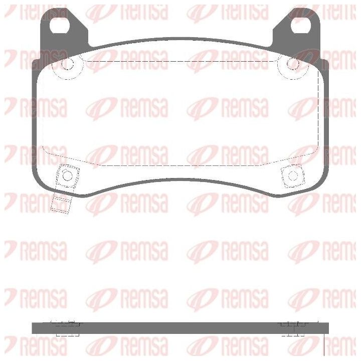 Stabdžių trinkelių rinkinys, diskinis stabdys REMSA 1992.04