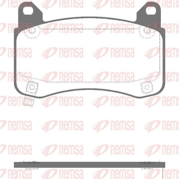 Stabdžių trinkelių rinkinys, diskinis stabdys REMSA 1992.04