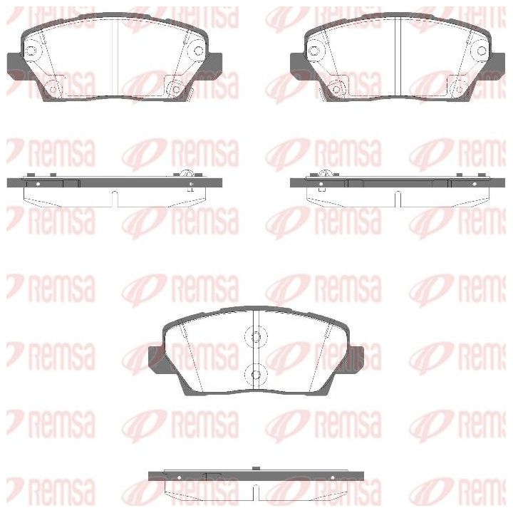 Stabdžių trinkelių rinkinys, diskinis stabdys REMSA 1995.02