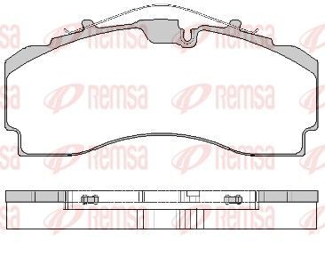 Stabdžių trinkelių rinkinys, diskinis stabdys REMSA JCA 1704.00