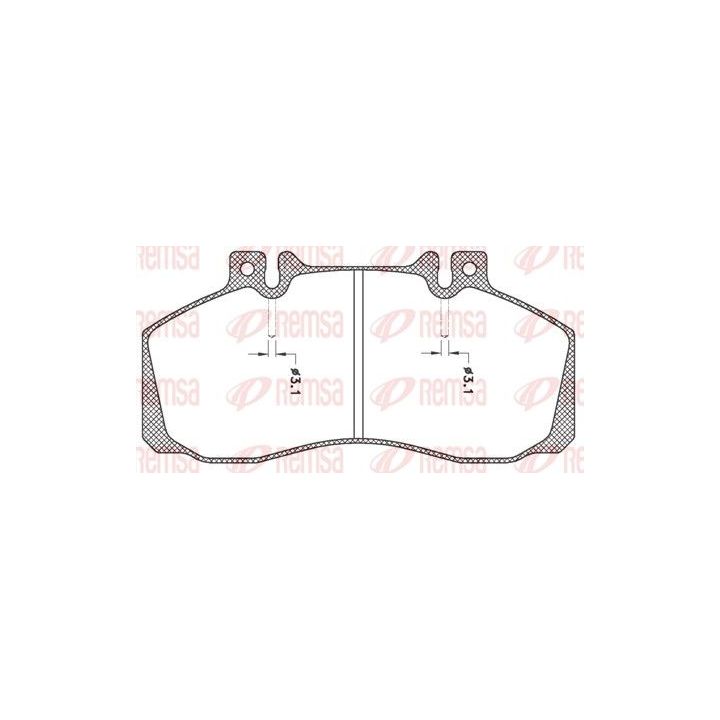 Stabdžių trinkelių rinkinys, diskinis stabdys REMSA JCA 245.00
