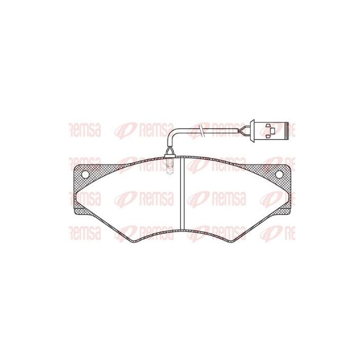 Stabdžių trinkelių rinkinys, diskinis stabdys REMSA JCA 436.40