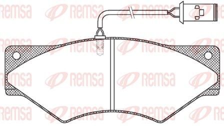 Stabdžių trinkelių rinkinys, diskinis stabdys REMSA JCA 436.40