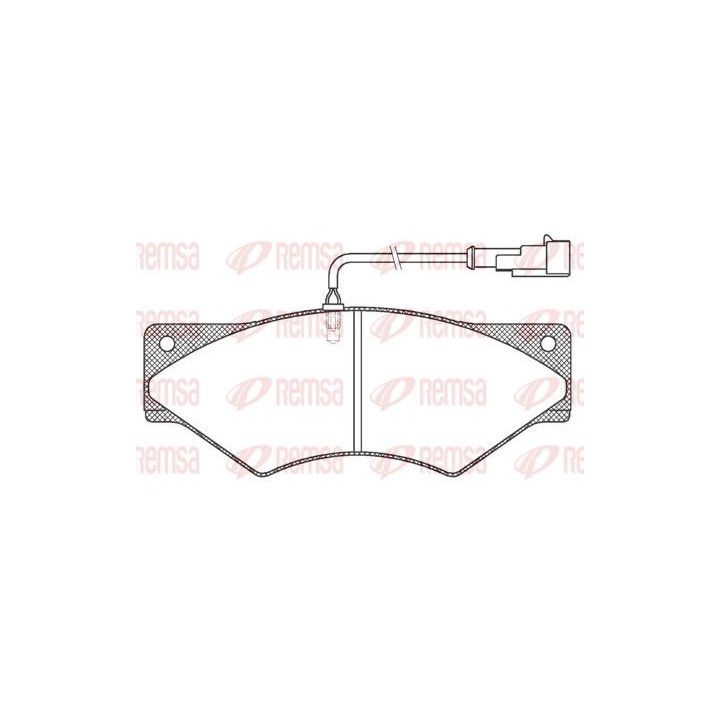 Stabdžių trinkelių rinkinys, diskinis stabdys REMSA JCA 436.41