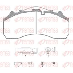 Stabdžių trinkelių rinkinys, diskinis stabdys REMSA JCA 637.20