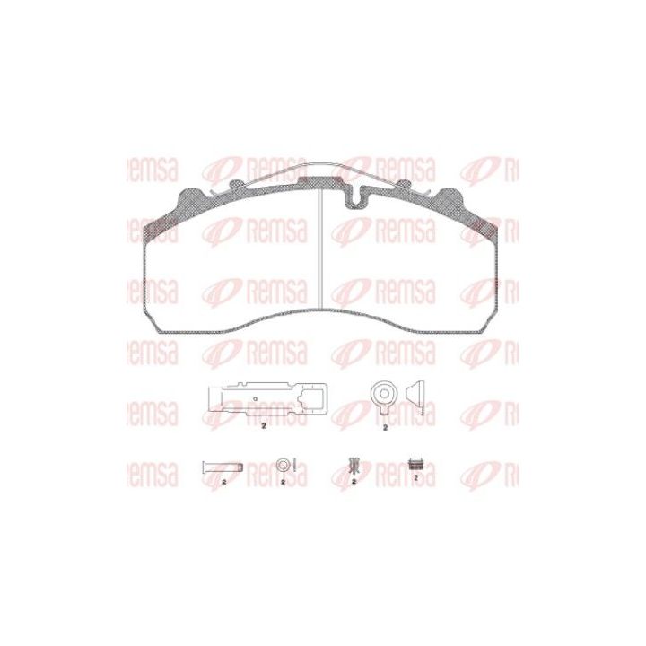 Stabdžių trinkelių rinkinys, diskinis stabdys REMSA JCA 637.20