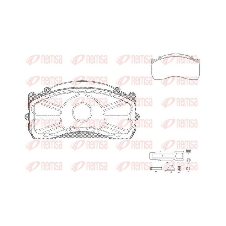 Stabdžių trinkelių rinkinys, diskinis stabdys REMSA JCA 815.80