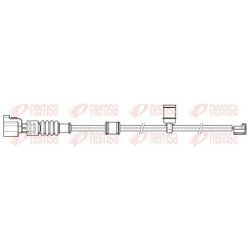 įspėjimo kontaktas, stabdžių trinkelių susidėvėjimas REMSA 001182