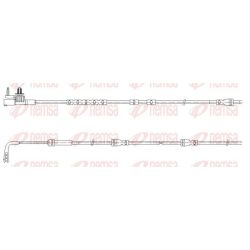 įspėjimo kontaktas, stabdžių trinkelių susidėvėjimas REMSA 001187