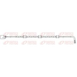 įspėjimo kontaktas, stabdžių trinkelių susidėvėjimas REMSA 001188