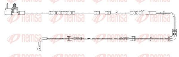 įspėjimo kontaktas, stabdžių trinkelių susidėvėjimas REMSA 001194