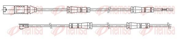 įspėjimo kontaktas, stabdžių trinkelių susidėvėjimas REMSA 001198