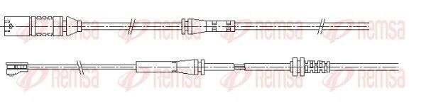 įspėjimo kontaktas, stabdžių trinkelių susidėvėjimas REMSA 001200