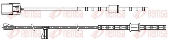 įspėjimo kontaktas, stabdžių trinkelių susidėvėjimas REMSA 001207