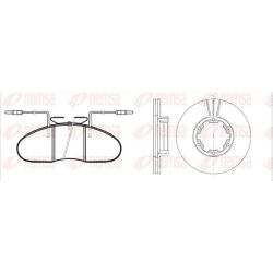 Stabdžių rinkinys, diskiniai stabdžiai REMSA 8048.00