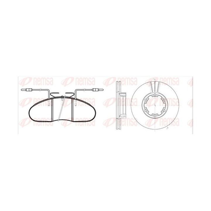 Stabdžių rinkinys, diskiniai stabdžiai REMSA 8048.00