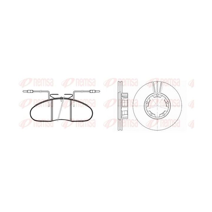 Stabdžių rinkinys, diskiniai stabdžiai REMSA 8048.01