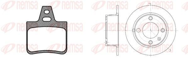 Stabdžių rinkinys, diskiniai stabdžiai REMSA 8102.00