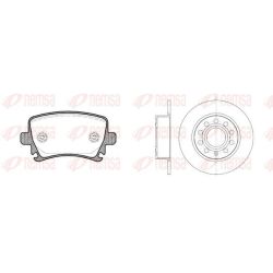 Stabdžių rinkinys, diskiniai stabdžiai REMSA 81031.00