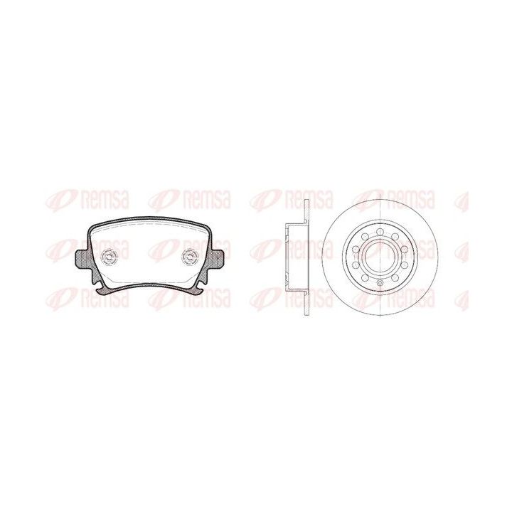 Stabdžių rinkinys, diskiniai stabdžiai REMSA 81031.00